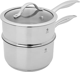 HENCKELS Aragon 2.5-qt Stainless Steel Saucepan with lid & steamer insert
