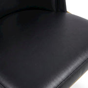 Vegan Leather-Upholstered Dining Chairs Set of by Starlight Canyon Home – Faux Leather, Black Vegan Leather/Gold, Pack of 2