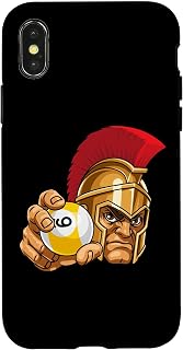 Spartan Trojan Roman 9 Ball Pool Warrior Gladiator Cartoon Case for iPhone X/XS