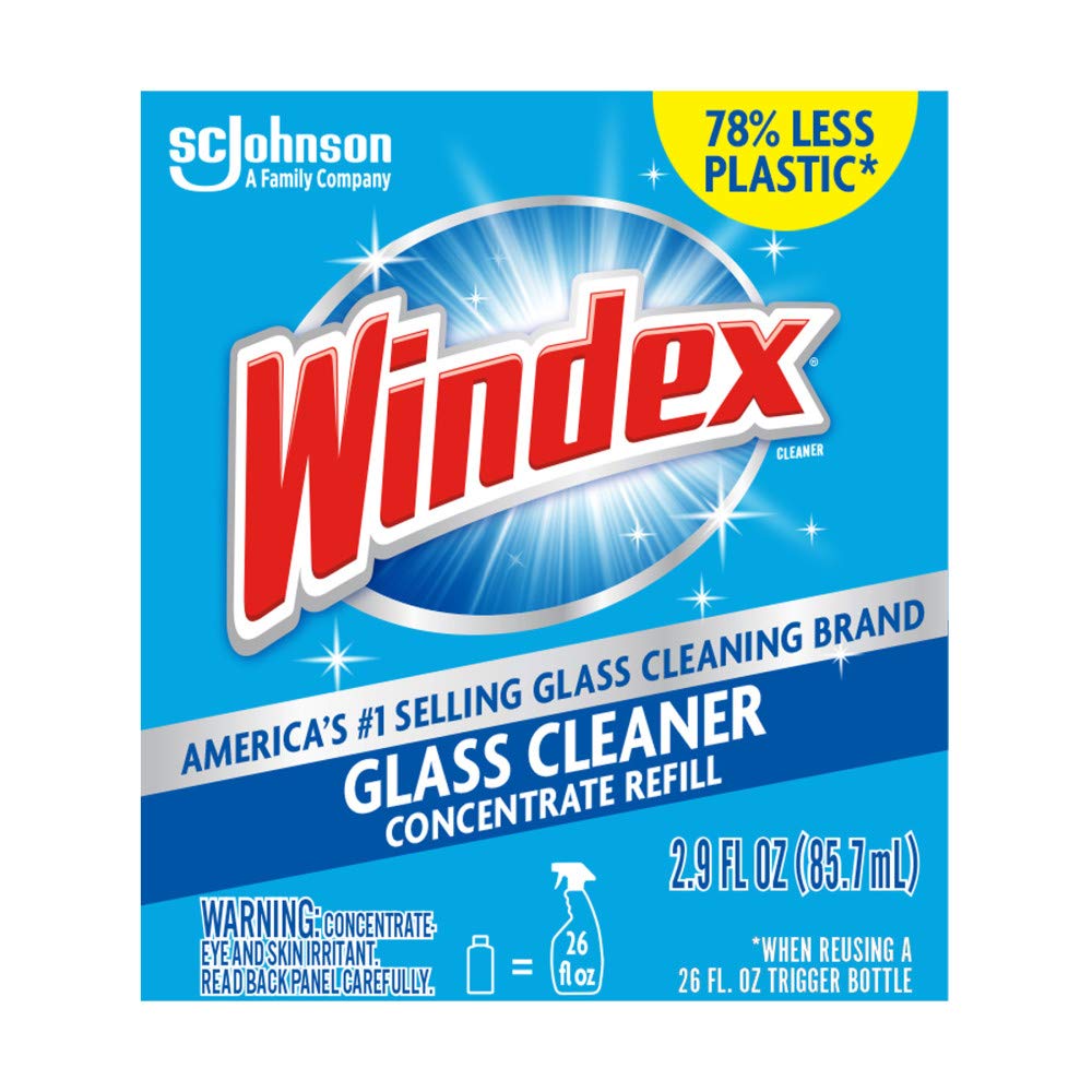 Glass Cleaner Concentrate by Windex – 2.9 Fl Oz (Pack of 2), Pack of 2, Model 316675