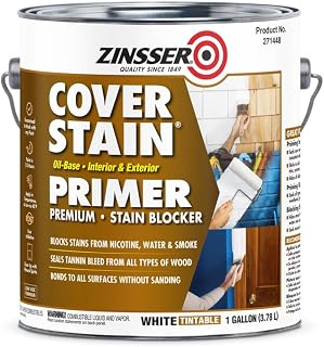 Zinsser 4-Pack of 1 gal 271448 White Cover-Stain Oil-Based Stain Block Primer (SCAQMD)