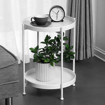 Side Table by WPWSDWMX – One Size, Metal, White, Model WPWSDWMX