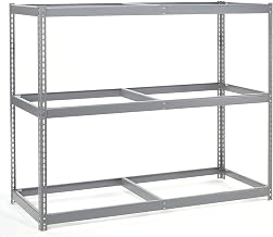 Global Industrial Wide Span Rack with 3 Shelves No Deck, 900 Lb Capacity Per Level, 72" W x 36" D x 60" H