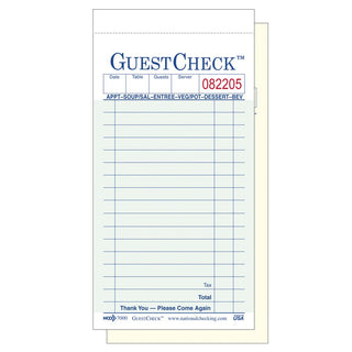 Guest Check G7000SP - 1 Pack of 10 Books with 50 Two Part Carbonless Green 17 Line Checks - 500 Checks/Pack by National Checking Company… by NCCO – Model 4306509