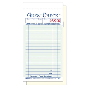 Guest Check G7000SP - 1 Pack of 10 Books with 50 Two Part Carbonless Green 17 Line Checks - 500 Checks/Pack by National Checking Company… by NCCO – Model 4306509
