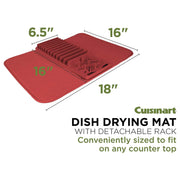 Dish Drying Mat with Rack (Red) by Cuisinart – Standard, Plastic, Red, Model 18US6251RED