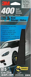 3M Wetordry Sandpaper, 03018, 400 Grit, 3 2/3 in x 9 in, 5 Sheets Per Pack