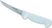 Basics P94823 6" White Curved Boning Knife with Polypropylene Handle