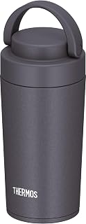 Thermos Water Bottle, Vacuum Insulated Portable Tumbler, Includes Carrying Handle, 11.4 fl oz (320 ml), Metallic Gray JOV-320 MGY