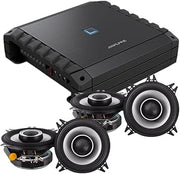 Alpine S-Series S2-A36F 4-Channel Amplifier with 2-Pack S2-S40 4" Coaxial Speakers