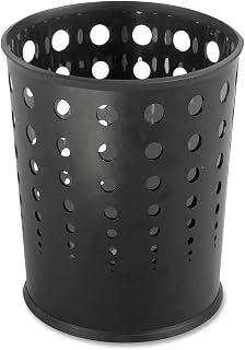 Safco Products 9740BL Bubble Wastebasket, 6-Gallon, (Qty. 3), Black