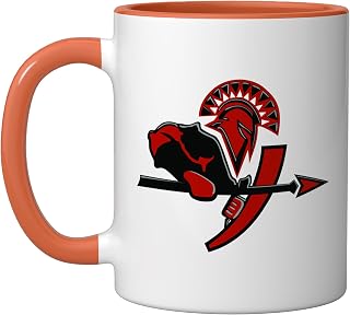 Granger Spartans Ceramic Mug, Orange/White, 11oz