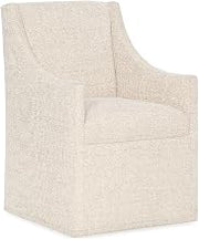 Hooker Eleana Castered Arm Chair in Beige Fabric Furniture