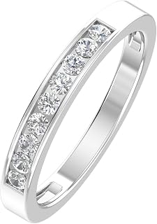 1/4ctw Diamond Channel Wedding Band in 10k White Gold or Yellow Gold