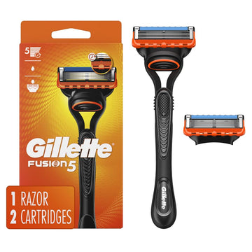 Fusion5 Razor for Men by Gillette – 1 Count (Pack of 1), Stainless Steel, Razor + 1 Refill, Model I00094567