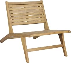 JONATHAN Y Leo 23.62"x36.22" Armless Teak Lounge Chair, Natural