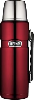 THERMOS Stainless King SK2010 Vacuum-Insulated Beverage Bottle, 40 Ounce, Cranberry