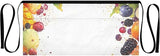 Colorful Fruits Waist Apron with 3 Pockets Waiter Server Short Aprons 25.2x11.8 Inch Stain Resistant Apron for Kitchen Garden Restaurant 1 Pack