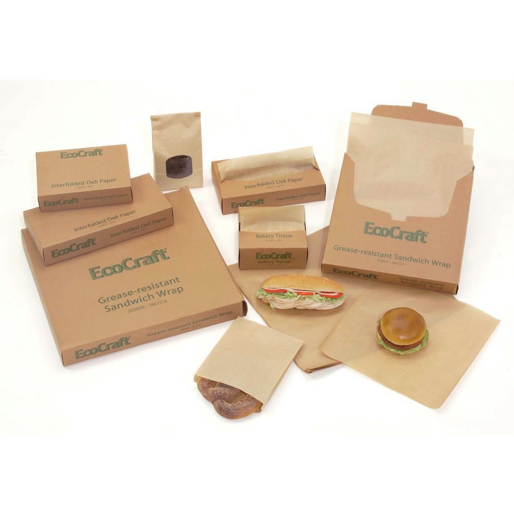Bagcraft 016008 Natural Kraft Deli Paper - 10 3/4"L x 8"W by HUBERT – Paper, Natural, Pack of 500