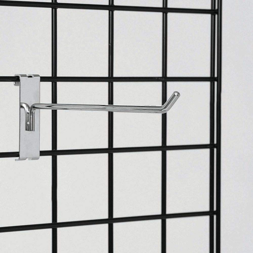 8" Chrome Gridwall Hooks by HUBERT – Model GH8