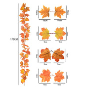 Artificial Maple Leaf Garland by Generic – Plastic, A07, Model pumpkin decorations