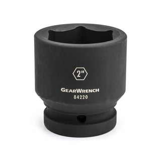 1" Drive 6 Point Standard Impact SAE Socket 4" by GEARWRENCH – 4", Chrome Molybdenum Steel, Model 84243