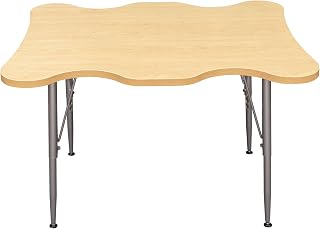 Tot Mate My Place Rectangular Kids Activity Table, Adjustable Height 14" to 23", Wooden Desk for Classroom, Ready-to-Assemble, Maple, 40" W x 30" D