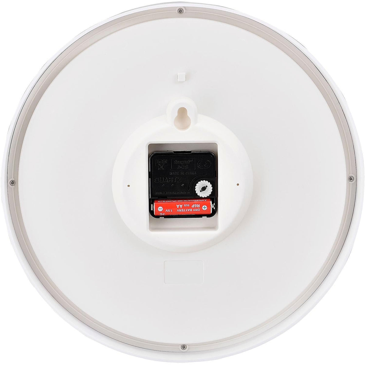 12" Wall Clock by Global Industrial – Plastic, White, Model 695323