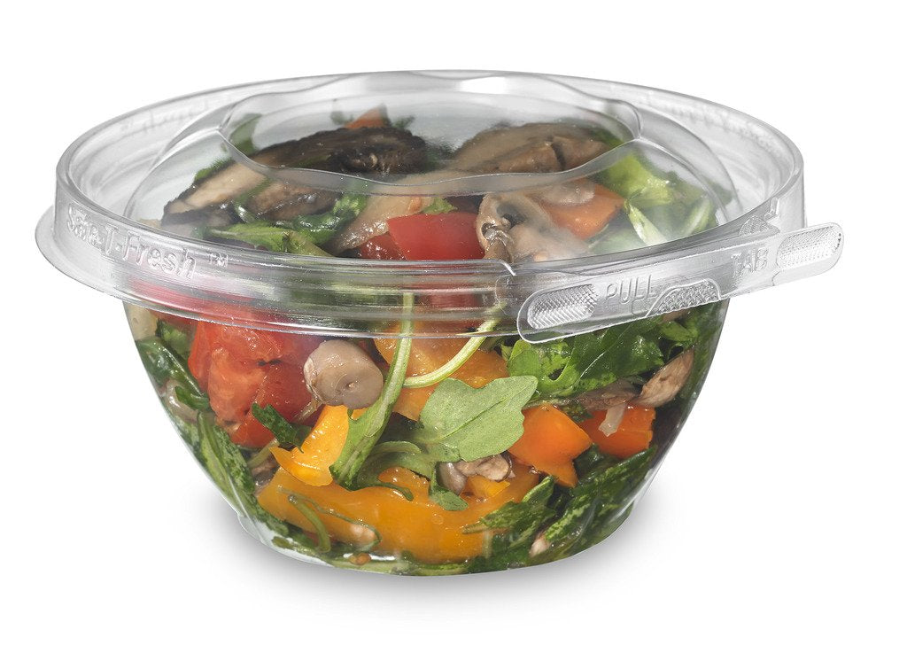 240 Pack Safe-T-Fresh Food Container by Inline Plastics – 16 Ounce, Plastic, Clear, Pack of 240, Model TS16RN