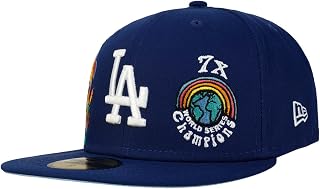 New Era LA Los Angeles Dodgers 59FIFTY Groovy 7X World Series Champions Fitted Cap, Hat