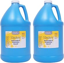 Handy Art Little Masters Washable Tempera Paint, Light Blue, Gallon, Pack of 2 (RPC214732-2)