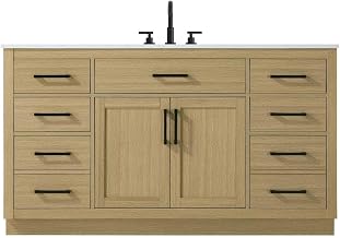 Alden 60" Single Bathroom Vanity in Honey Brown