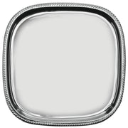 Serving Tray with Gadroon Edge Stainless Steel Oblong - 17" L x 17" W x 3/4" H by HUBERT – 17" x 17" x 0.8", Stainless Steel, Silver, Model TR06203188
