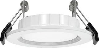 RAB Lighting WFRX-2 2 Inch Canless Recessed Lighting LED Wafer Light Ultra Thin Slim Ceiling Light 5CCT Adjustable Wattage Selectable Dimmable Accent Downlight (2 inch, Smooth)