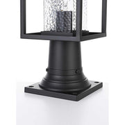 Philip 7" Outdoor Pendant in Black by Elegant Lighting – 7.00" x 17.00" x 7.00", Glass, Black, Model OD307P17BK