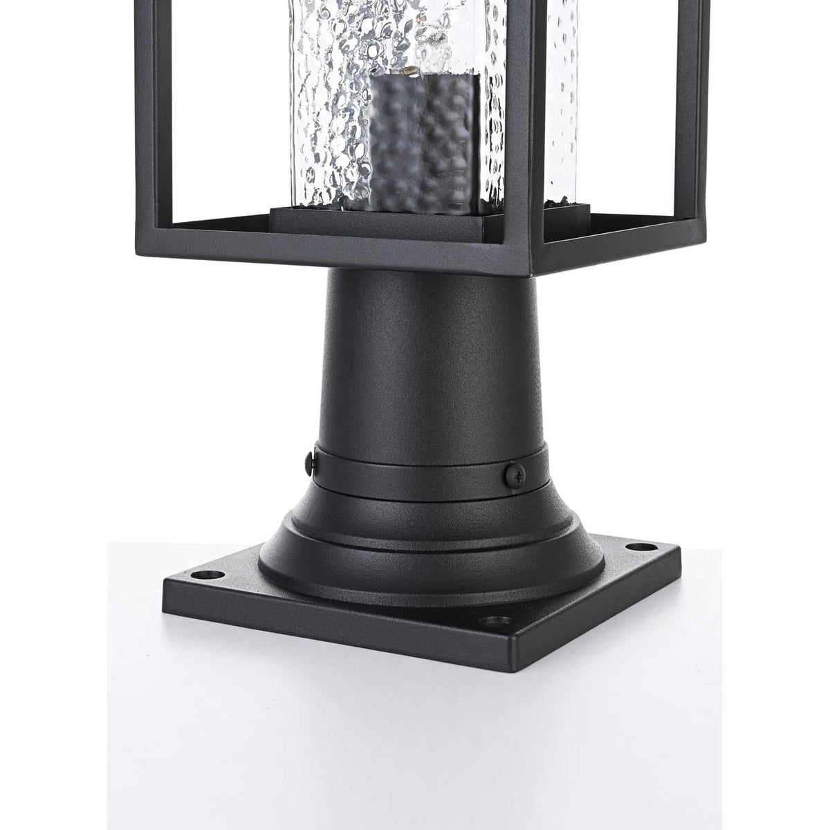 Philip 7" Outdoor Pendant in Black by Elegant Lighting – 7.00" x 17.00" x 7.00", Glass, Black, Model OD307P17BK