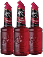Finest Call Premium Grenadine Syrup Drink Mix, 1 Liter Bottle (33.8 Fl Oz), Pack of 3 | Pomegranate & Cherry Juice Blend| Cocktails & Mocktails, Premium Ingredients, Consistent Quality, Easy Pour Spout