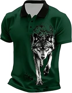 Mens Dressy Polo Shirts Short Sleeve Casual Summer Button Down Golf Performance Plus Size Dressy Polo