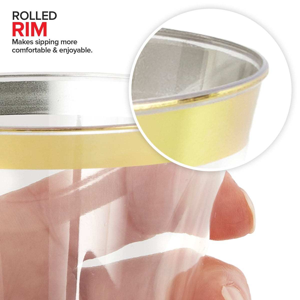 Stock Your Home 100 Count / Gold Rim / Fine Cups
