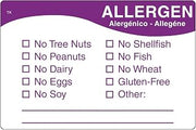 DayMark Safety Systems ToughMark I132104 Repositionable Allergen Label, 2" x 3" Purple, Roll of 500