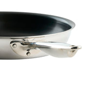 Tri-Ply Frying Pan by Winco – 10", 10.0 inches, Stainless Steel, Silver, Model TGFP-10NS