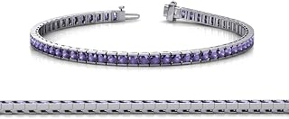 Iolite 2mm Channel Set Tennis Bracelet 2.43 ctw 14K White Gold