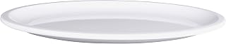 Elite Global Solutions 16" x 12" White Oval Heavy-Duty Melamine Plastic Serving Platter