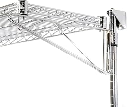 Nexel Additional Level for Wall Mount Wire Shelf, Chrome, 60" W x 14" D