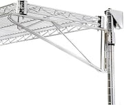 Nexel Additional Level for Wall Mount Wire Shelf, Chrome, 54" W x 24" D