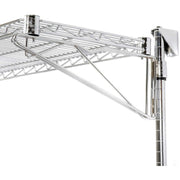 Additional Level for Wall Mount Wire Shelf by Nexel – 14"L x 60"W x 2.1"H, Alloy Steel, Chrome, Model 798049
