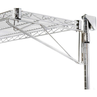 Additional Level for Wall Mount Wire Shelf by Nexel – 14"L x 60"W x 2.1"H, Alloy Steel, Chrome, Model 798049