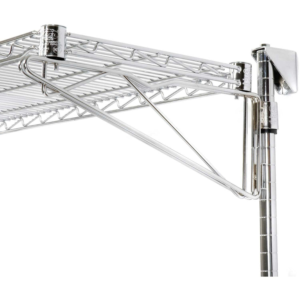 Additional Level for Wall Mount Wire Shelf by Nexel – 14"L x 36"W x 2.1"H, Alloy Steel, Chrome, Model 798045