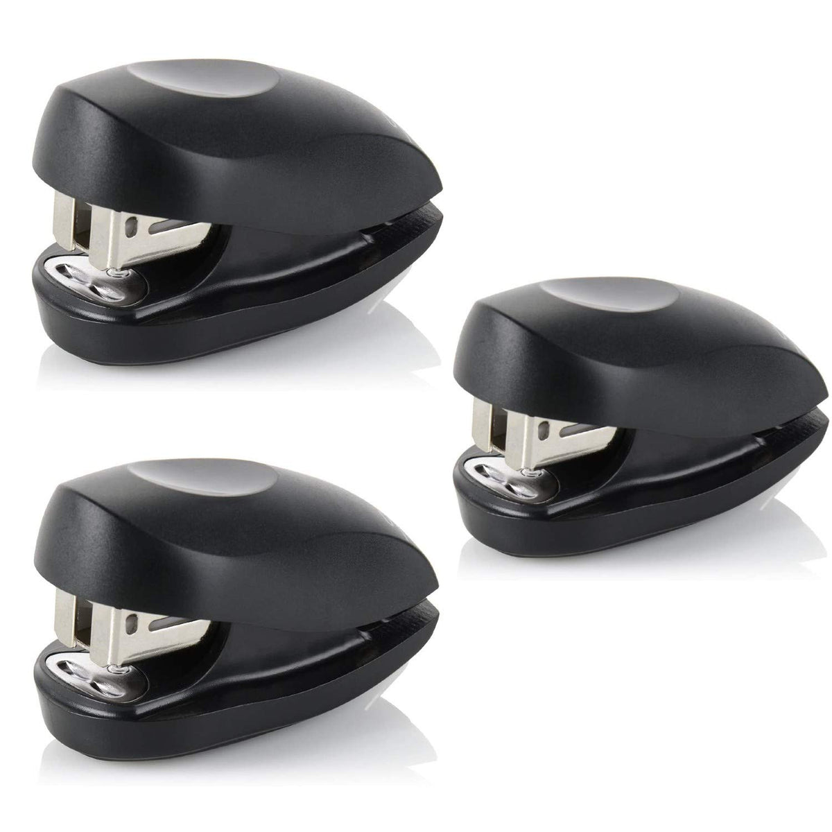 Mini Desktop Stapler [Set of 3] - Black by Swingline – Plastic, Black, Pack of 3, Model SWI79171