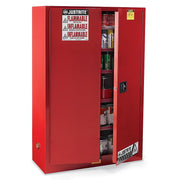 Justrite Yellow / 96 Gallon / Manual-Close Cabinets